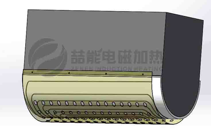 310不銹鋼管道電磁加熱設(shè)計半圓形加熱效果圖